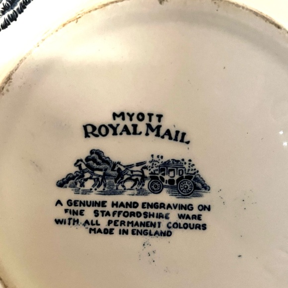 Vintage Myott “Royal Mail” Staffordshire England, Covered Vegetable Bowl - Picture 12 of 12